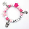 Kinderarmband Tessy met naam Roze