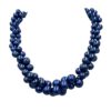 Ketting Teresa (Large) van glasparels donkerblauw