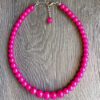 Ketting Grace van fuchsia glasparels