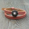 Leren Armband Ava met zeeuwse knop