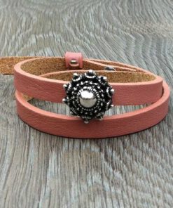 Leren Armband Ava met zeeuwse knop
