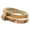 Leren armband Ava met zeeuwse knop in taupe