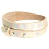 Leren armband Ava met zeeuwse knop in taupe