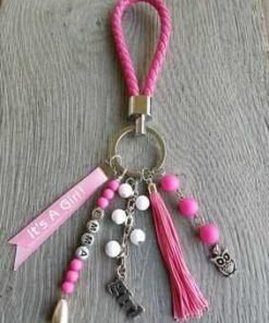 Sleutelhanger It's a girl met naam