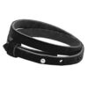 Zwarte Leren Armband Ava met zeeuwse knop