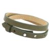 Leren armband Ava met zeeuwse knop in taupe
