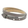 Leren armband Ava met zeeuwse knop in taupe