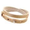 Leren armband Ava met zeeuwse knop in taupe
