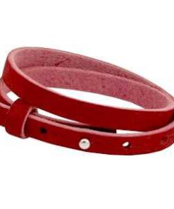 Leren armband Ava met zeeuwse knop in taupe