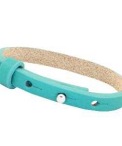 Leren armband Ava met zeeuwse knop in taupe