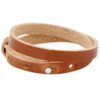 Leren armband Ava met zeeuwse knop in taupe