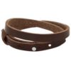 Leren armband Ava met zeeuwse knop in taupe
