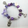 Kinderarmband Tessy paars met naam
