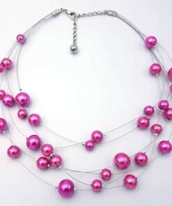 Ketting Indira in fuchsia