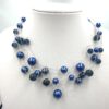 Ketting Francesca van blauwe glasparels