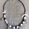 Kettingketting Tessy met naam blauw wit roze