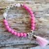 Kinderarmband Amber roze