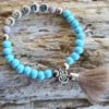 Armband Amber aqua taupe