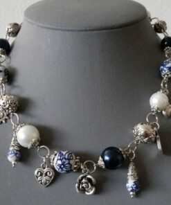 Delfts blauwe ketting Mica