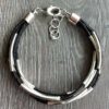 Leren armband Stella met buisjes