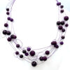 Korte ketting Liv in aubergine
