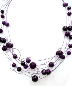 Korte ketting Liv in aubergine
