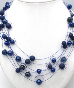 Korte ketting Liv in donkerblauw