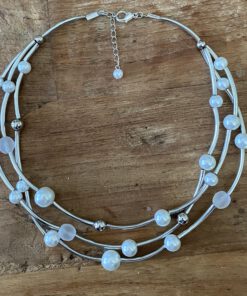 Ketting Paola wit met parels