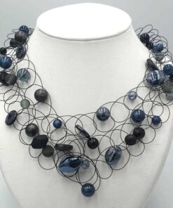 Ketting Kaylee Zwart / Blauw