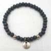 Armband Anna 2 antraciet met initiaal