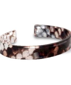 Trendy armband resin loose fit snake shiny Brown-grey (11mm)