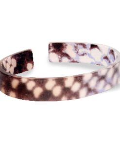 Trendy armband resin loose fit snake matt Brown-grey (11mm)