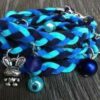 Faux suede armband Jennie met kralen en bedels