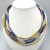 Ketting Stella blauw geel met buisjes