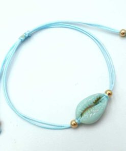 Hippe armband Kauri licht aqua