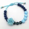 Ibiza armband Evi met naam aqua