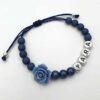 Ibiza armband Evi met naam blauw