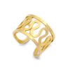 Roestvrij stalen (RVS) Stainless steel oorbellen ear cuff swirl goud