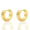 Roestvrij stalen (RVS) Stainless steel oorbellen creolen bol 13mm goud