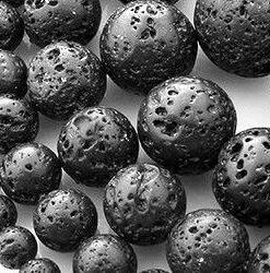 Halfedelsteen Lava zwart