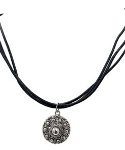 Leren ketting Miriam met zeeuwse knop