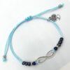 Infinty armbandje aqua donkerblauw
