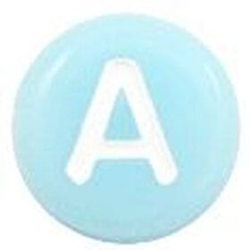 letterkralen aqua blue white
