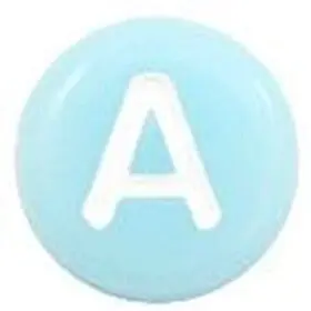 letterkralen aqua blue white