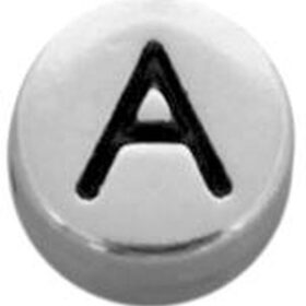 letterkralen Zilver zwart