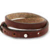 Verstelbare dubbele heren armband 8mm Burgundy brown