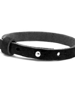 Verstelbare heren armband 8mm Nero black