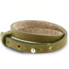 Verstelbare dubbele heren armband 8mm Olive green