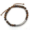 Armband Roya halfedelsteen met RVS buis (stel zelf samen)