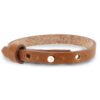 Verstelbare heren armband 8mm Saddle brown